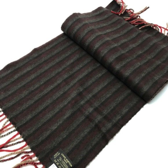 LOUIS VUITTON Efficial - Leie Muffler Scarf Red M7 - Picture 5 of 9